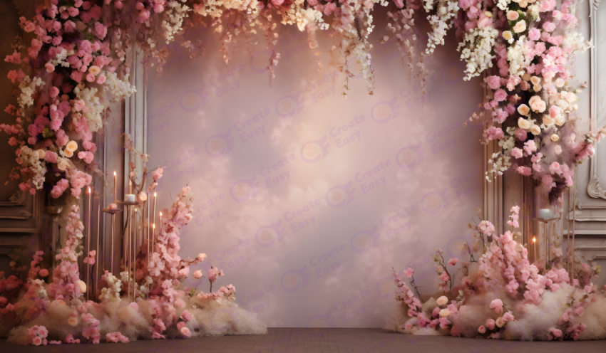 Pink Floral color Background