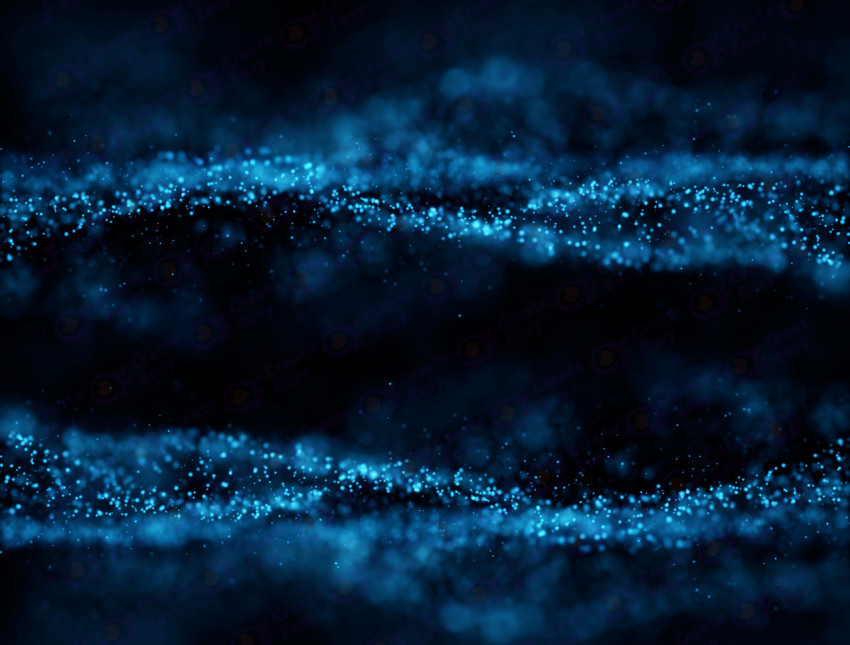Abstract particles render on dark background, graphic and motion