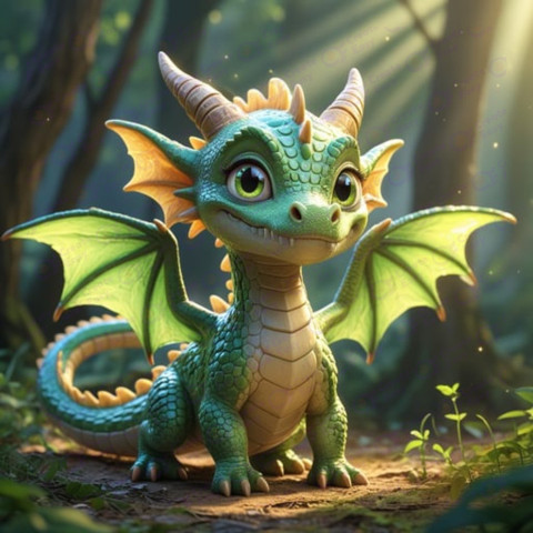 small adorable dragon