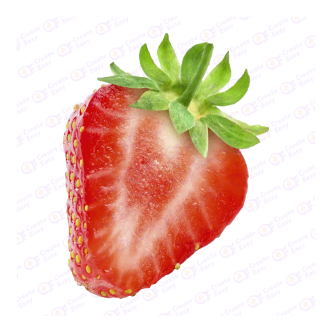 Strawberry slice createeasy png