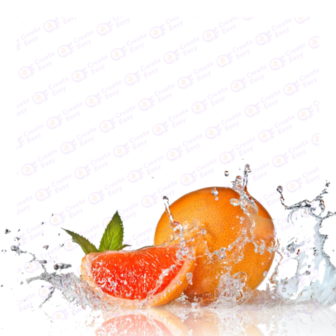 Orange fruits water spash createeasy png