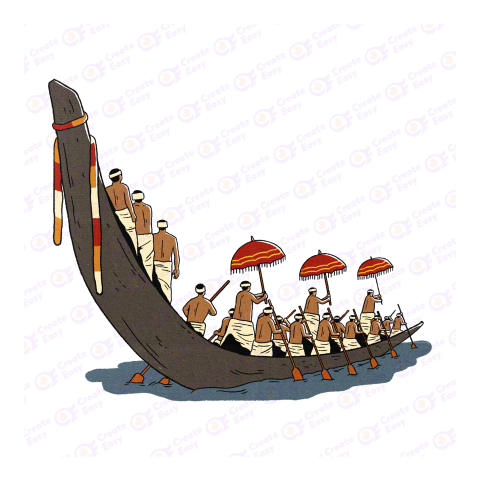 Kerala Vallam kali boat race createeasy png