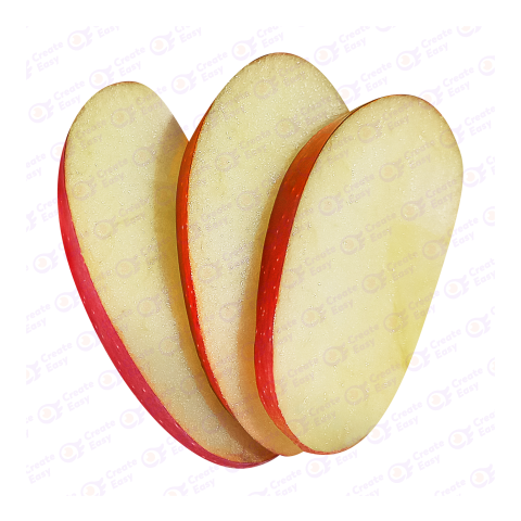 Thin Apple Slices PNG – Fresh Red Apple Cut Out