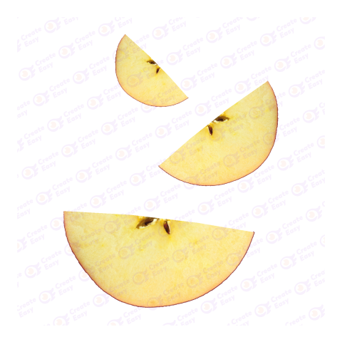 Apple Slices with Seeds PNG – Transparent Fruit Cutout