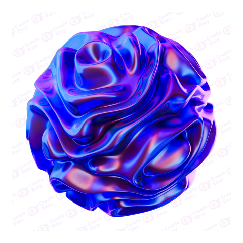 Metallic free 3d png image