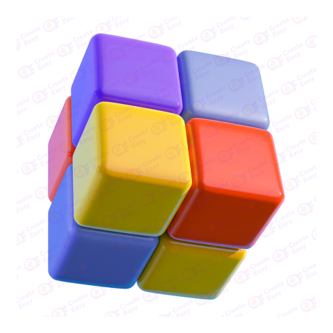 Rubik's Cube free 3d png image
