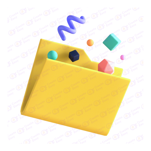 Office folder free 3d png image