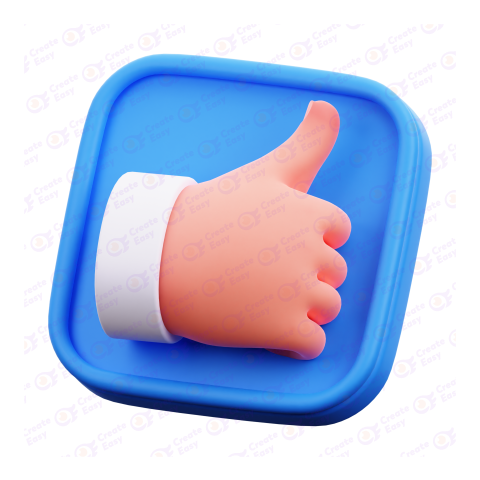 Thumb up free 3d png image