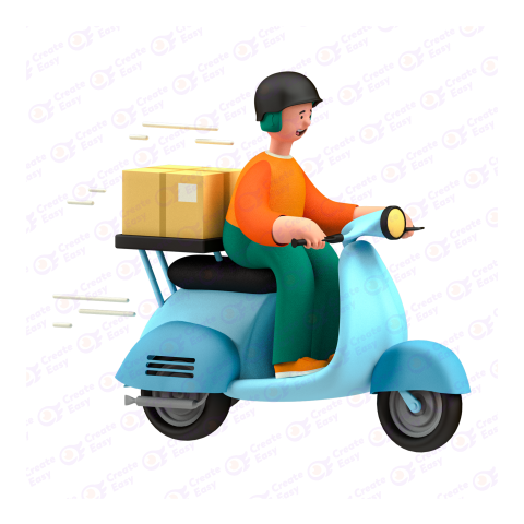 Delivery Boy free 3d png image