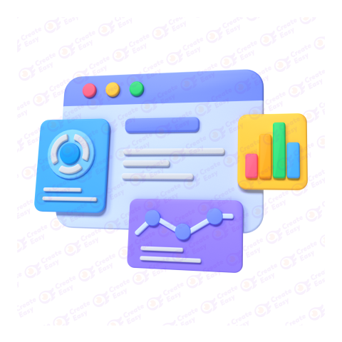 Dashboard vector illustration free 3d png image