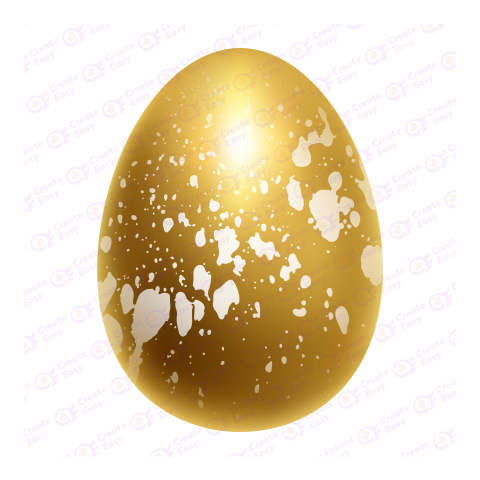 Golden Egg With Shine free 3d png image