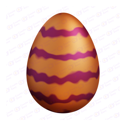 Easter egg free 3d png image