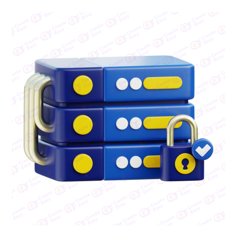 Database Server Security free 3d png image