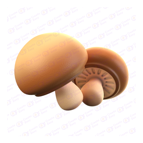 Mushroom Cap 3D Illustrations Free png image