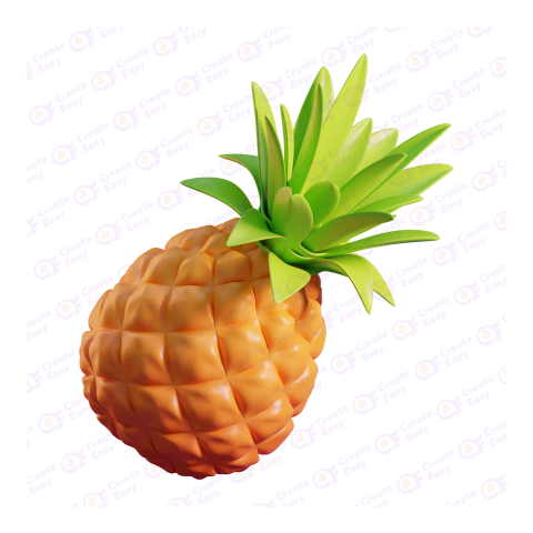 pineapple free 3d png image