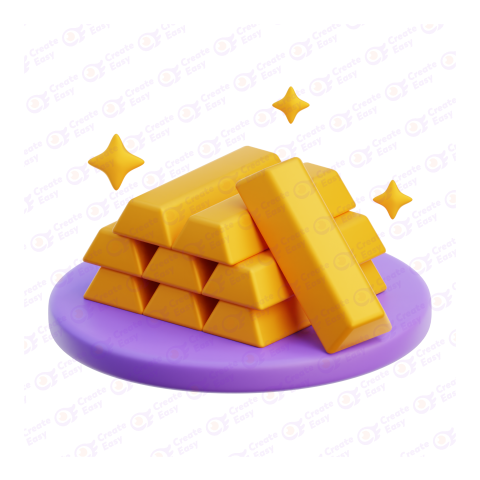Gold Bars free 3d png image