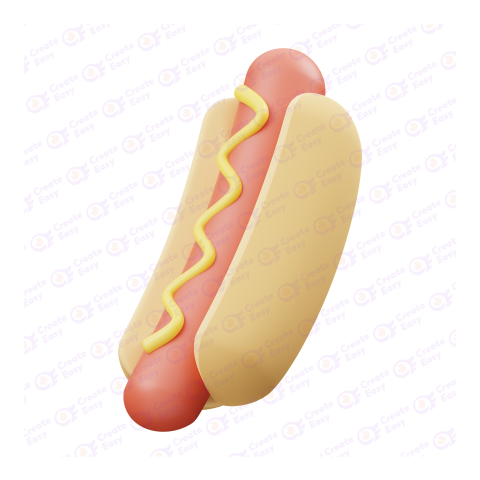 Hot Dog 3d free png image