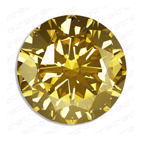 Fancy Vivid Yellow Diamond 3d free png image