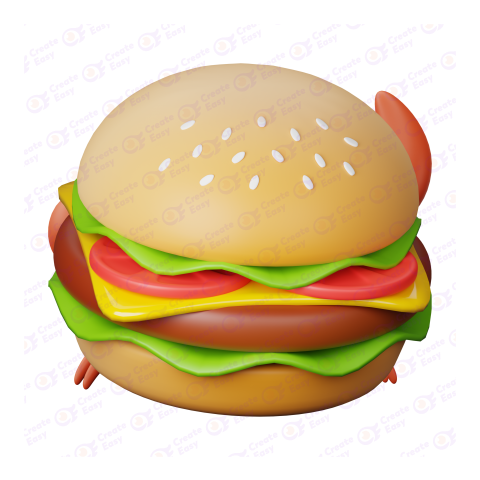 Burger Free 3d png image