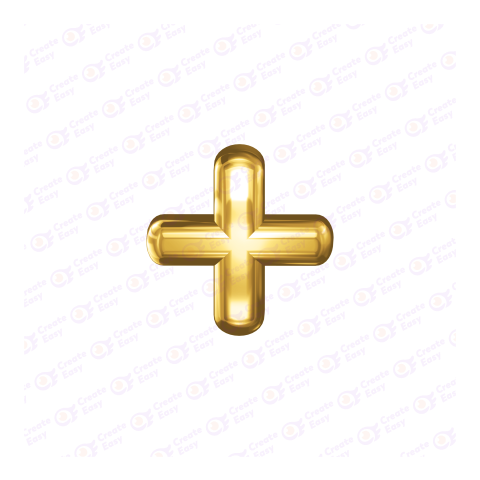 Golden Plus Sign