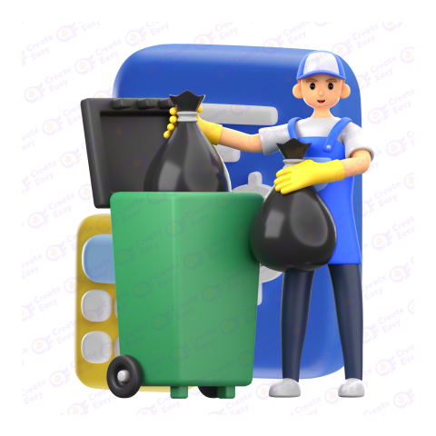 Garbage Man Free 3d png image