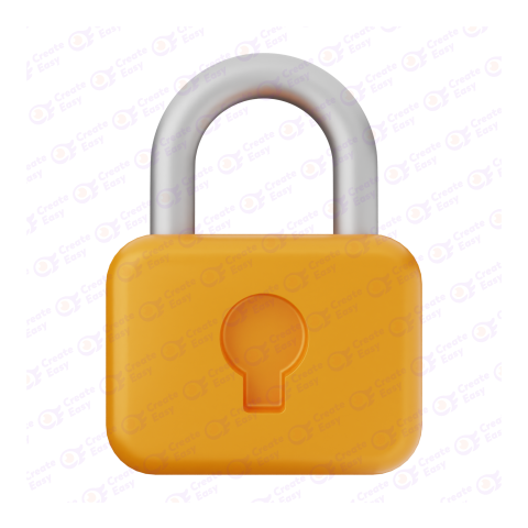 Padlock Free 3d png image