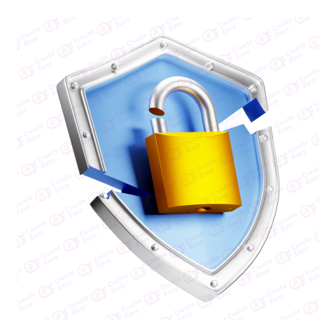 Security Shield Free 3d png image