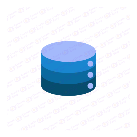 Azure Data Lake Flat geometric management icon