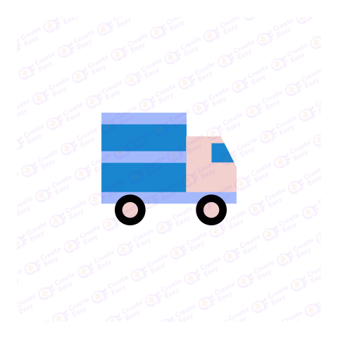 Blue Truck Delivery Flat geometric management icon