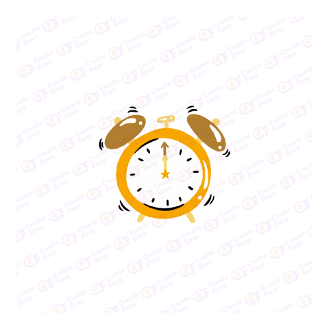Alarm clock Flat geometric management icon