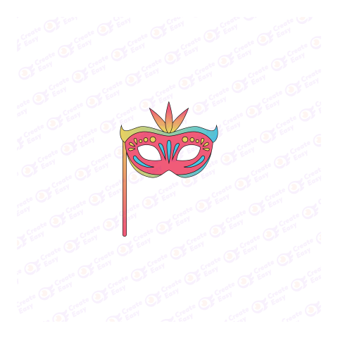 Masquerade Ball Mask Flat geometric management icon