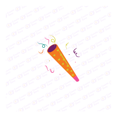 Party popper Flat geometric management icon