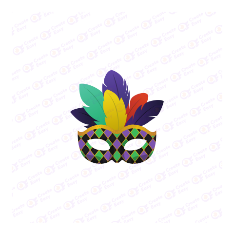 A colorful masquerade mask Flat geometric management icon