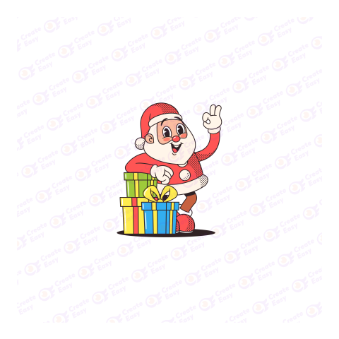 Santa Claus Flat geometric management icon