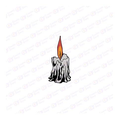 Flaming Candle Flat geometric management icon