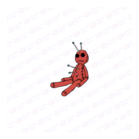 Voodoo Doll Sitting Flat geometric management icon