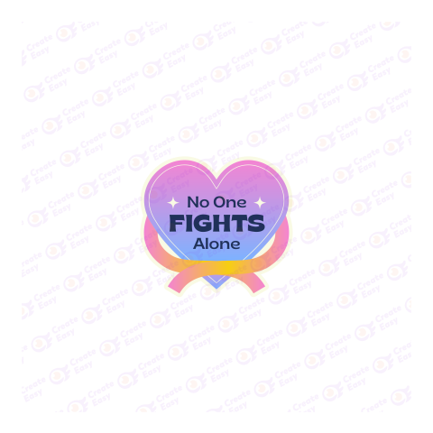 No One Fights Alone Flat geometric management icon