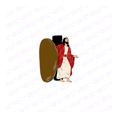 Holy Jesus Illustration Flat png image