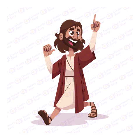 Jesus christ Flat geometric Png image