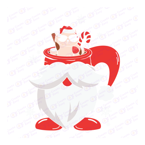 Santa Claus Flat geometric management icon