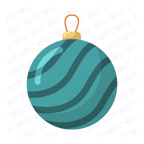 Christmas Ball Flat geometric icon png image
