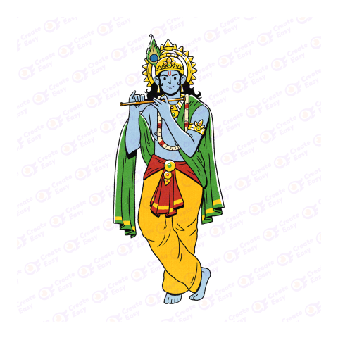 Lord Krishna Flat geometric icon png image