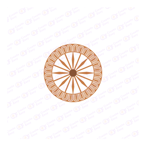 Ashoka Chakra Flat geometric icon png image