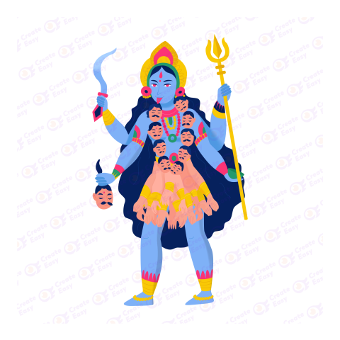 Kali Puja Flat geometric icon png image