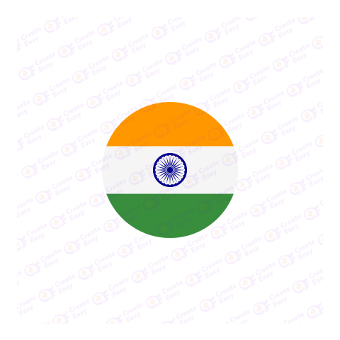 Flag of India Flat geometric icon png image
