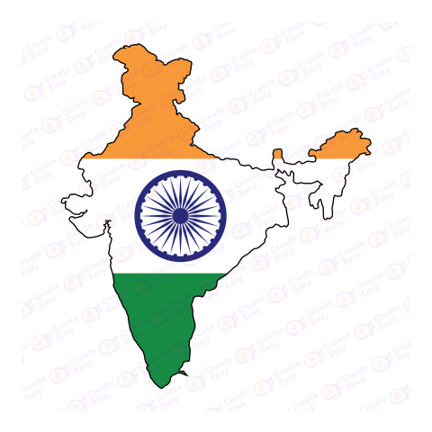 Flag of India Flat geometric icon png image