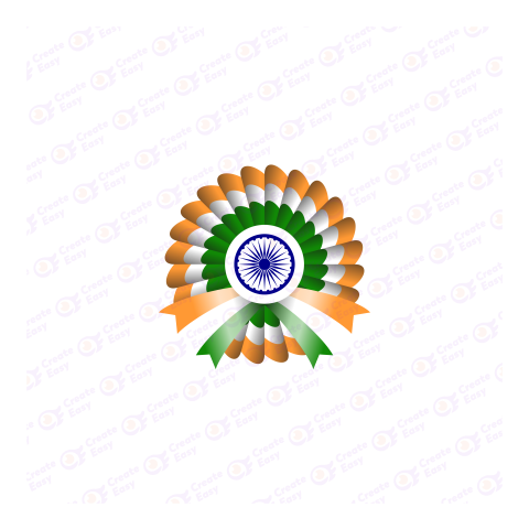 Flag of India Flat geometric icon png image