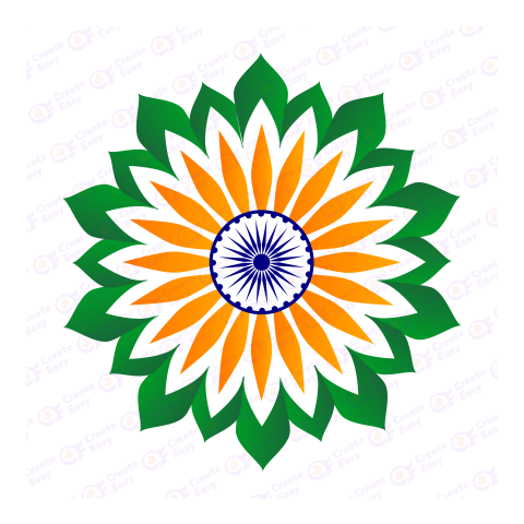 Flag of India Flat geometric icon png image