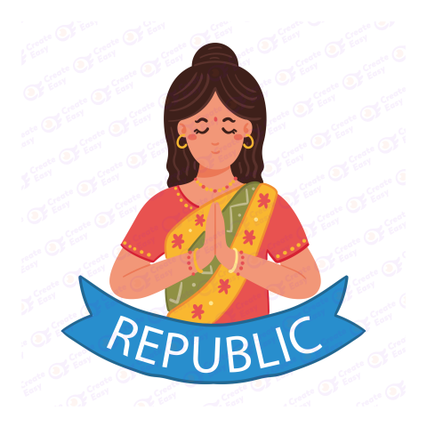 Republic Day Flat geometric icon png image