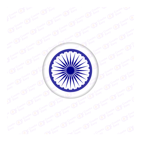 Ashoka Chakra Flat geometric icon png image